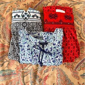 Trio of Women’s plus size sleeveless tops. Nicely detailed in a great bundle!